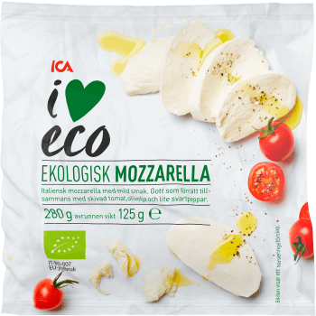 Mozzarella Ekologisk 125g ICA I love eco.