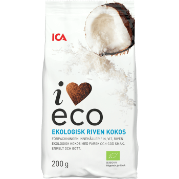 Kokos riven Ekologisk 200g ICA I Love Eco.