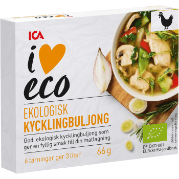 Kycklingbuljong Ekologisk 6-p 66g ICA I love eco.