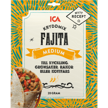 Kryddmix Fajita medium 28g ICA.
