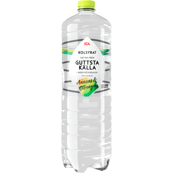 Vatten Kolsyrad Ananas & citron 1,5l ICA.