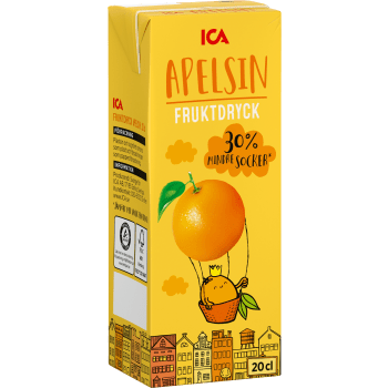 Fruktdryck Apelsin 20cl ICA.