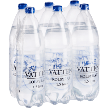 Vatten Kolsyrad Naturell 1,5l 6-p No logo.