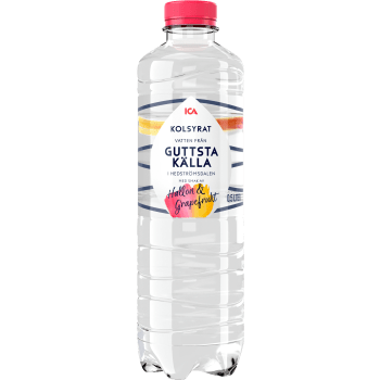 Vatten Kolsyrad Hallon Grapefrukt 50cl ICA.