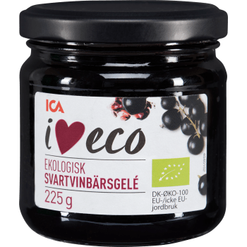 Gelé Svartvinbär Ekologisk 225g ICA I love eco.