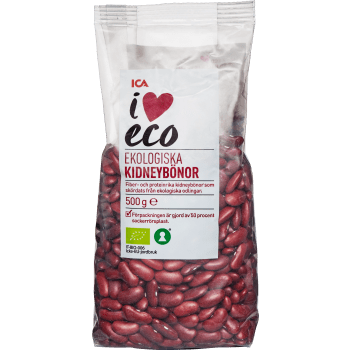 Röda Kidneybönor Torra Ekologiska 500g ICA.