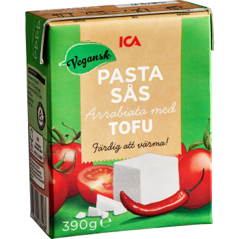 Pastasås Arrabiata med tofu Vegansk 390g ICA.