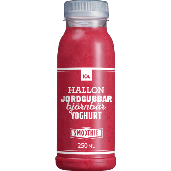 Smoothie hallon jordgubb björnbär 250ml ICA.