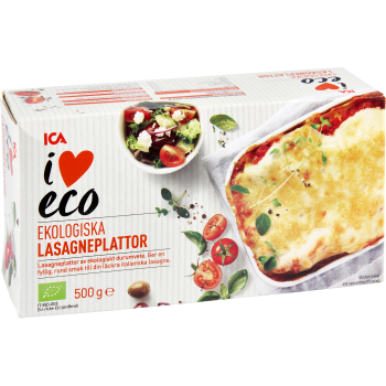Lasagneplattor Ekologisk 500g ICA.