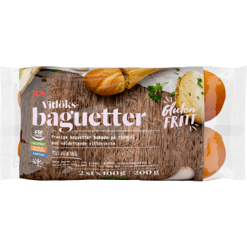 Bröd Vitlöksbaguette Glutenfri Fryst 2-p 200g ICA.