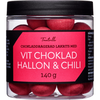 Lakritskulor Hallon & chili 140g Treatville.