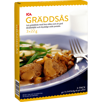 Gräddsås 3-p 900ml ICA.