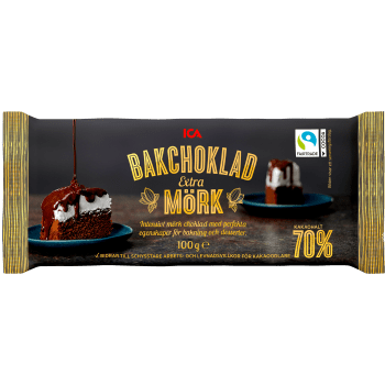 Bakchoklad Extra Mörk 70% 100g ICA.