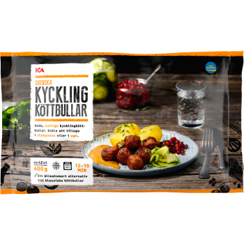 Kycklingköttbullar Fryst 600g ICA.