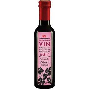 Matlagningsvin Rött 250ml ICA.