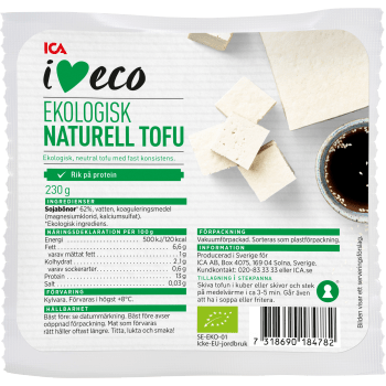 Tofu naturell Ekologisk 230g ICA i love eco.