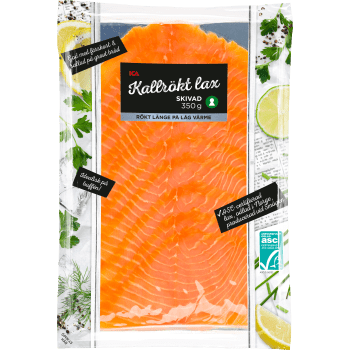 Lax Färsk Kallrökt 350g Miljömärkt ICA.