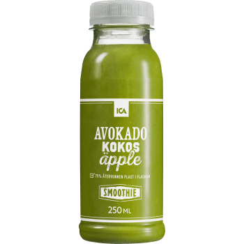 Smoothie Avokado Kokos & Äpple 250ml ICA.