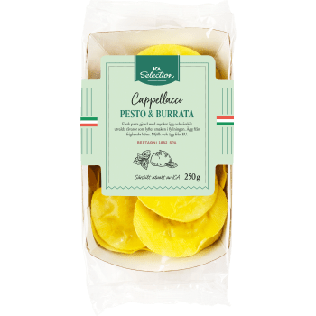 Pasta Cappellacci Pesto och Burrata Färsk 250g ICA Selection.