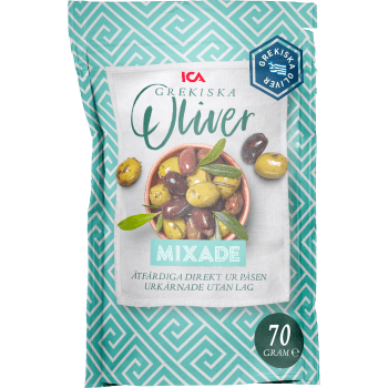 Oliver mixade med örter 70g ICA.
