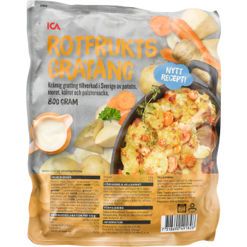 Rotfruktsgratäng 800g ICA.
