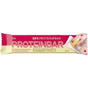 Proteinbar White Chocolate & Raspberry vanilla 50g ICA.