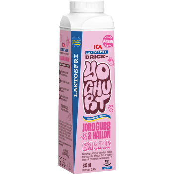 Drickyoghurt Jordgubb Hallon Laktosfri 330ml ICA.