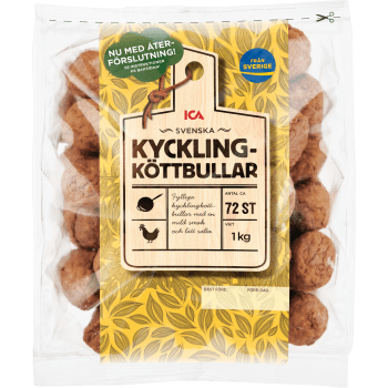 Kycklingköttbullar 1kg ICA.