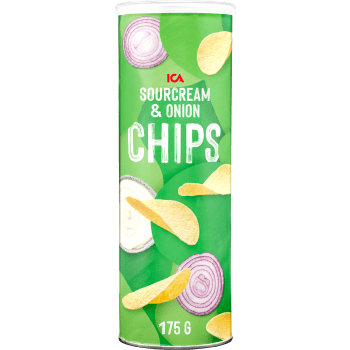 Chips Sourcream & Onion 175g ICA.