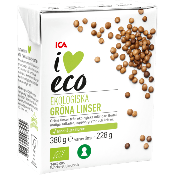 Gröna Linser 380g ICA I love eco.