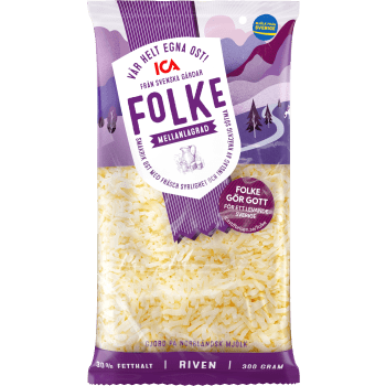 Riven ost Folke 300g ICA.