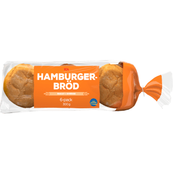 Hamburgerbröd 6-p 300g ICA.