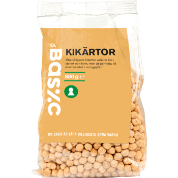 Kikärtor 800g ICA Basic.
