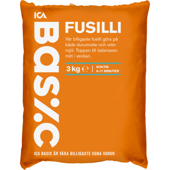 Fusilli 3 kg ICA Basic.