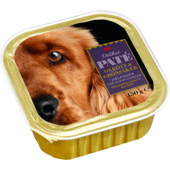 Hundmat oxkött och grönsaker i paté 150g ICA.