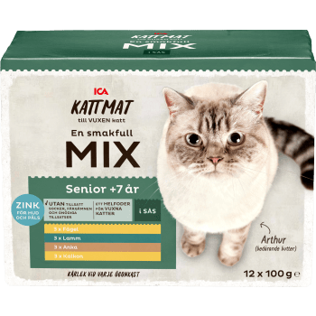 Kattmat Senior mix i sås 12-p ICA.