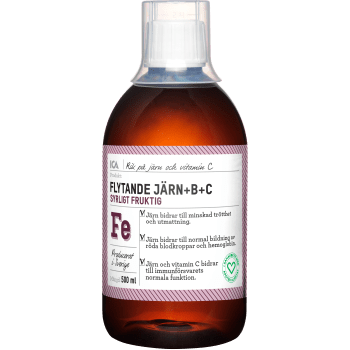Kosttillskott Flytande Järn+B+C 50cl ICA Hjärtat.