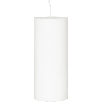 Blockljus Simply Stearin Vit 6x14cm Duni.