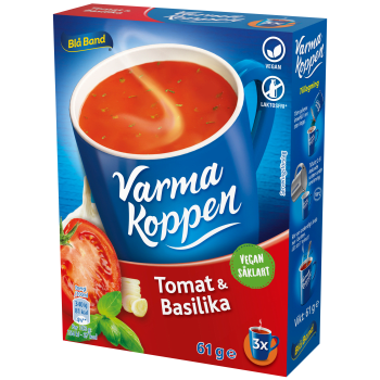 Soppa Tomat & Basilika Varma Koppen 61g Blå Band.