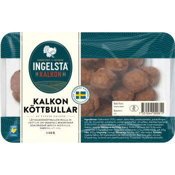 Köttbullar Kalkon Stekta 400g Ingelsta.