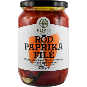 Röd Paprikafile 670g Plivit Trade.