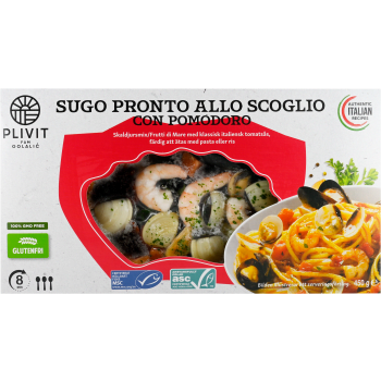 Färdigmat Scoglio con pomodoro 450g Plivit.