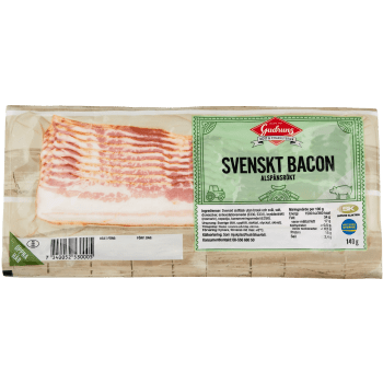 Bacon Skivad 140g Gudruns.