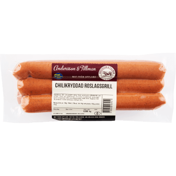 Korv Chiliroslagsgrill 500g Andersson & Tillman.