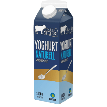 Yoghurt Mild Naturell 3% 1000g Grådö Mejeri.