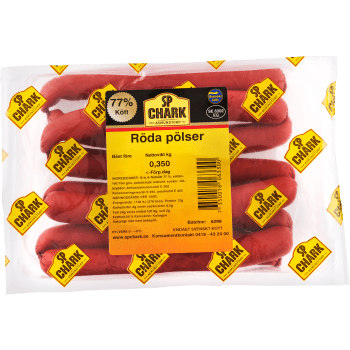 Röda pölser 350g SP Chark.