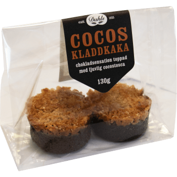 Kladdkaka Cocos 2-pack 130g Dahls Bageri.
