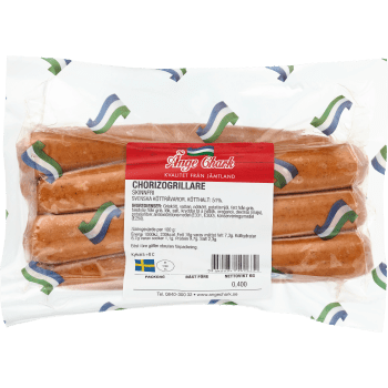 Chorizogrillare Skinnfri 400g Änge Chark.