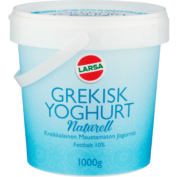 Grekisk Yoghurt Naturell 10% 1000g Larsa Foods.