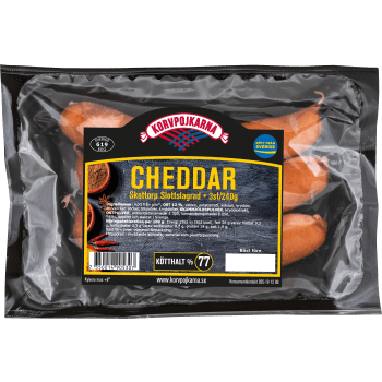 Kryddkorv slottslagrad cheddar 240g Korvpojkarna.